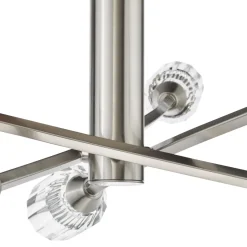 Zonda 6 Light Brushed Nickel Semi Flush Ceiling Light