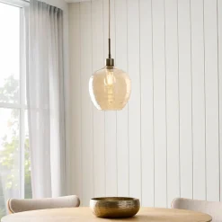 Zula 1-Light Champagne Pendant