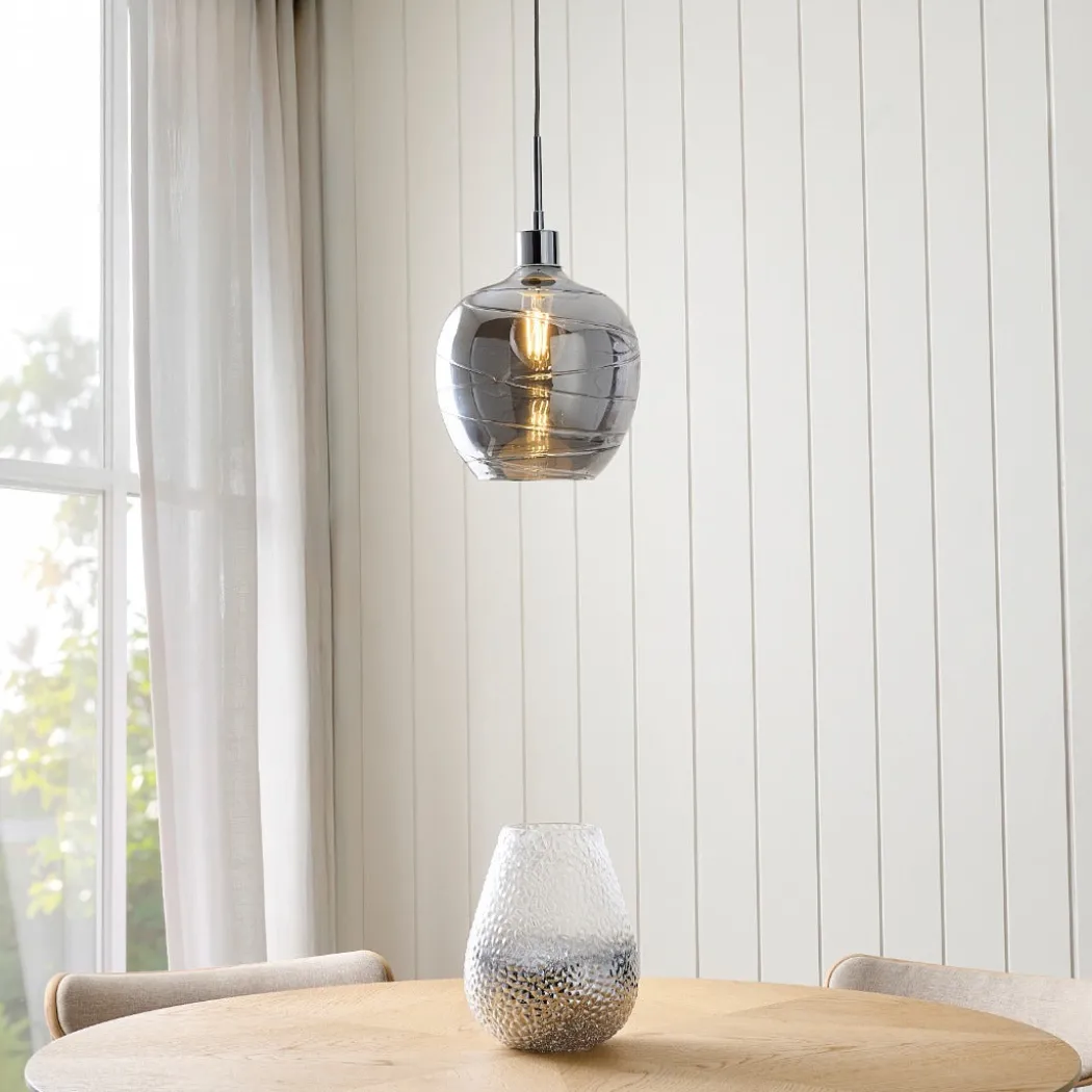 Zula 1-Light Smokey Grey Pendant