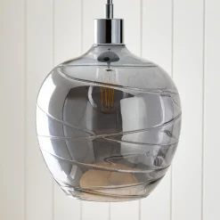 Zula 1-Light Smokey Grey Pendant