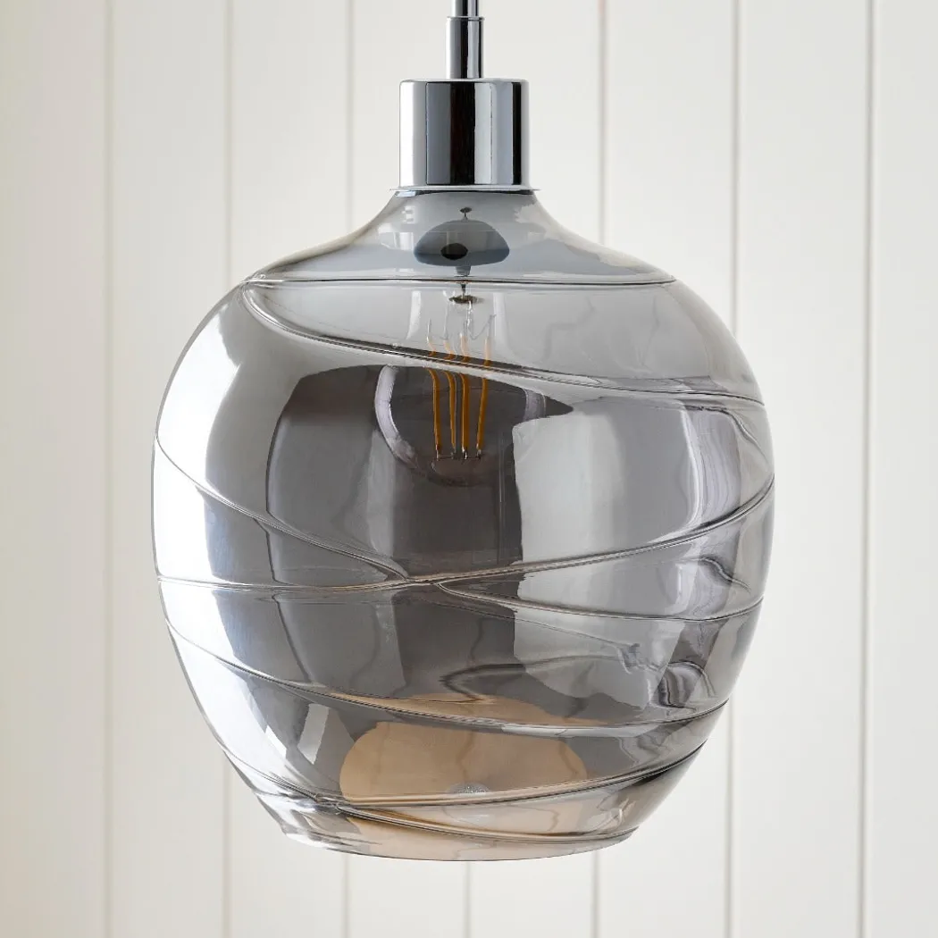 Zula 1-Light Smokey Grey Pendant