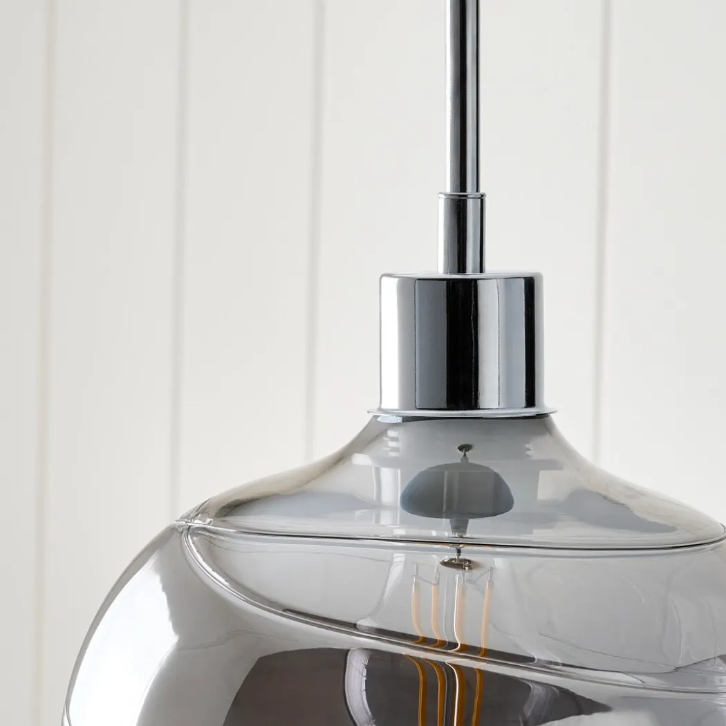 Zula 1-Light Smokey Grey Pendant