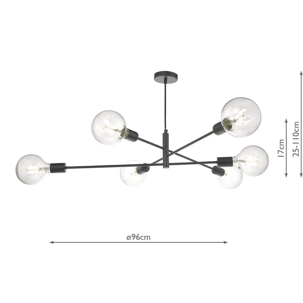 Alana Black Ceiling Pendant