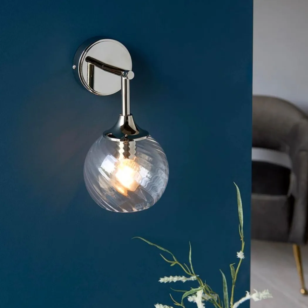 Allegra 1-Light Silver Wall Light