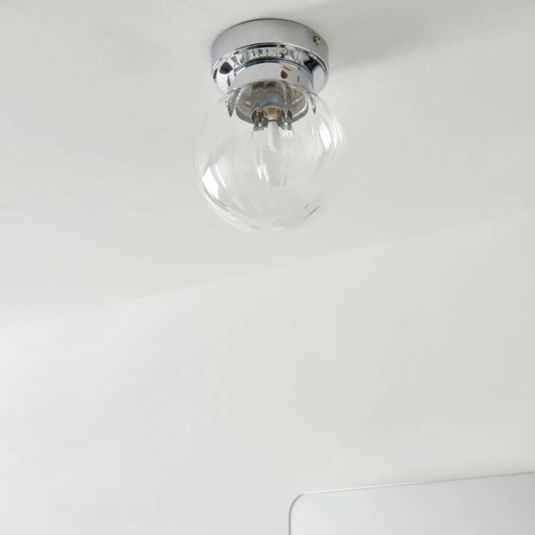 Amelie IP44 Flush Polished Chrome Ceiling Light