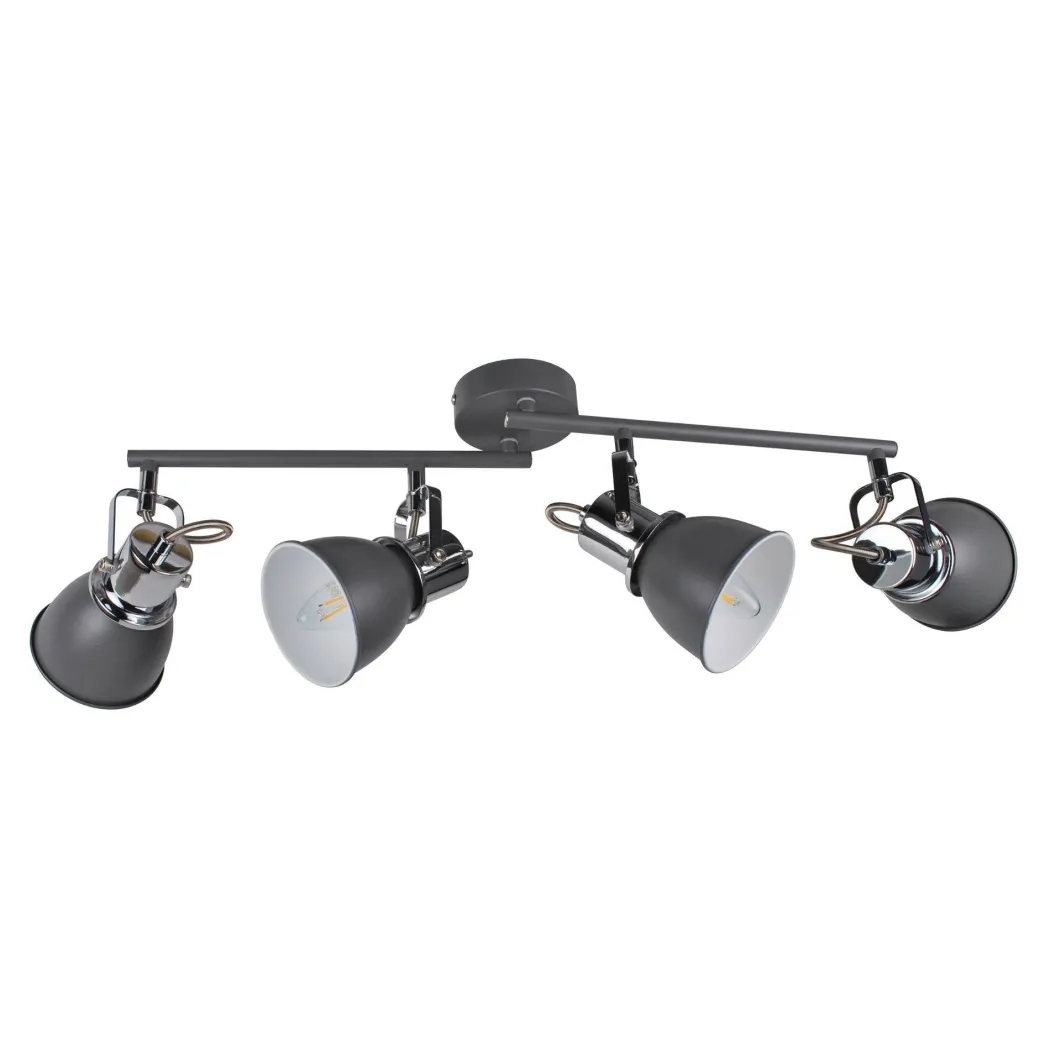 Amelix Dark Grey 4 Light Ceiling Spotlight Bar