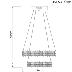 Ana LED Chrome Tiered Pendant Ceiling Light