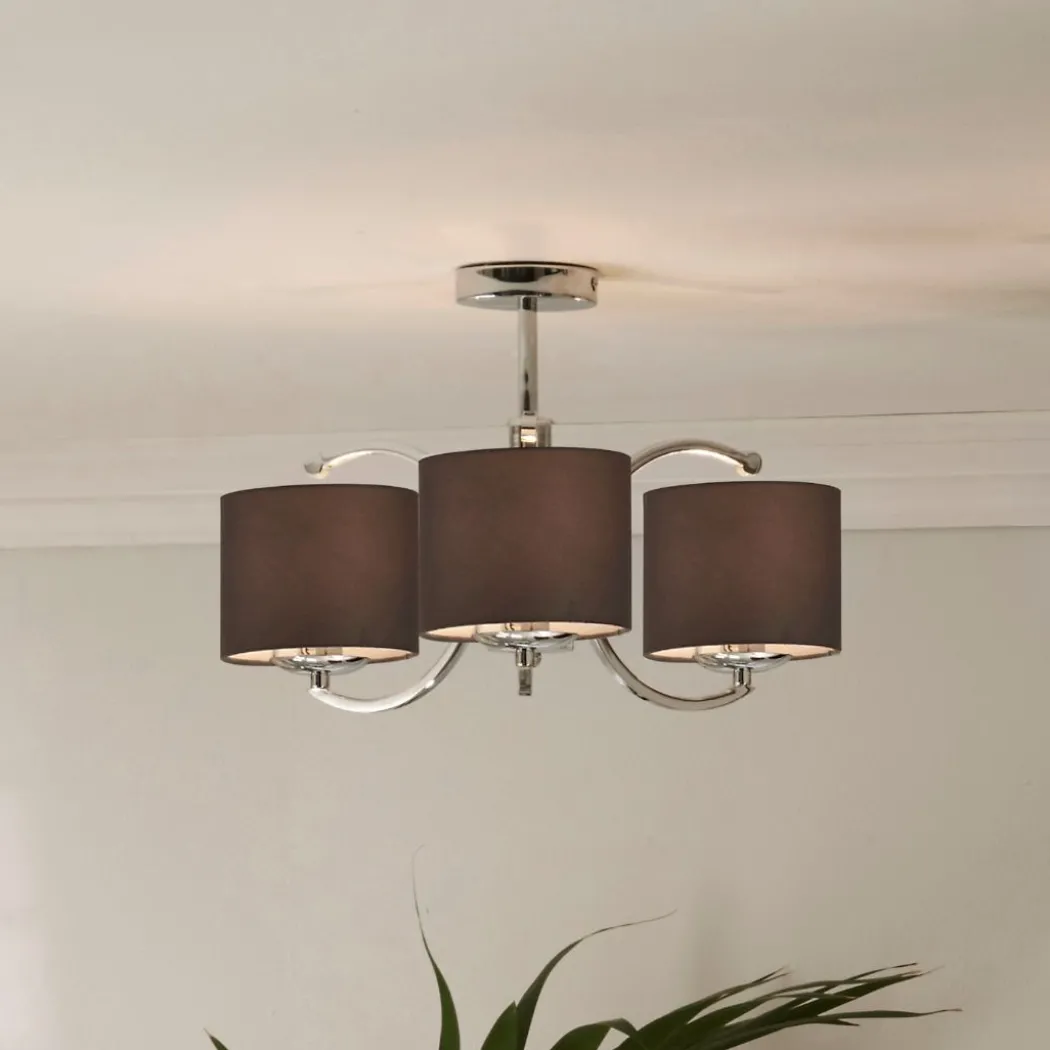 Arcadia 3 Light Ceiling Light Polished Chrome