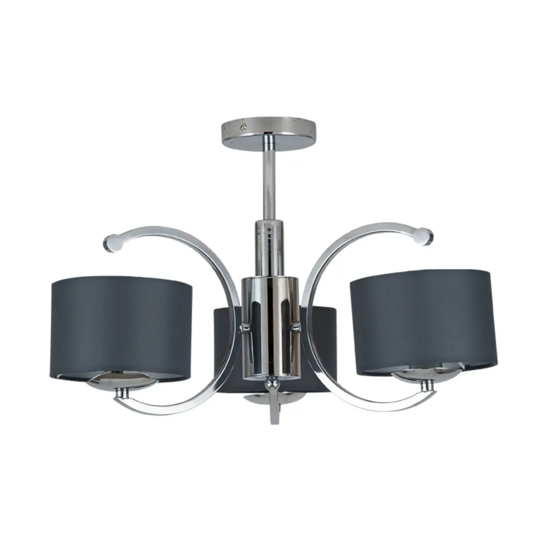Arcadia 3 Light Ceiling Light Polished Chrome