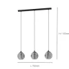 Ariscani 3 Light Smoked Glass Ceiling Light Bar