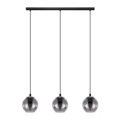 Ariscani 3 Light Smoked Glass Ceiling Light Bar