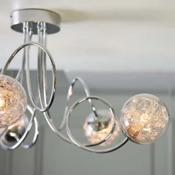 Auria 6 Light Semi Flush Ceiling Light