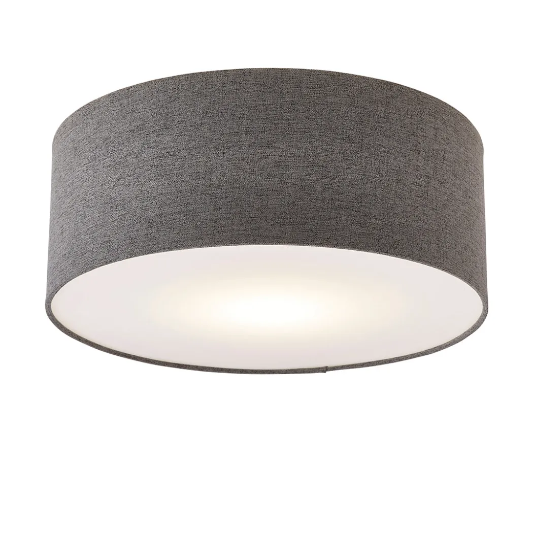 Averis Grey Flush Ceiling Light