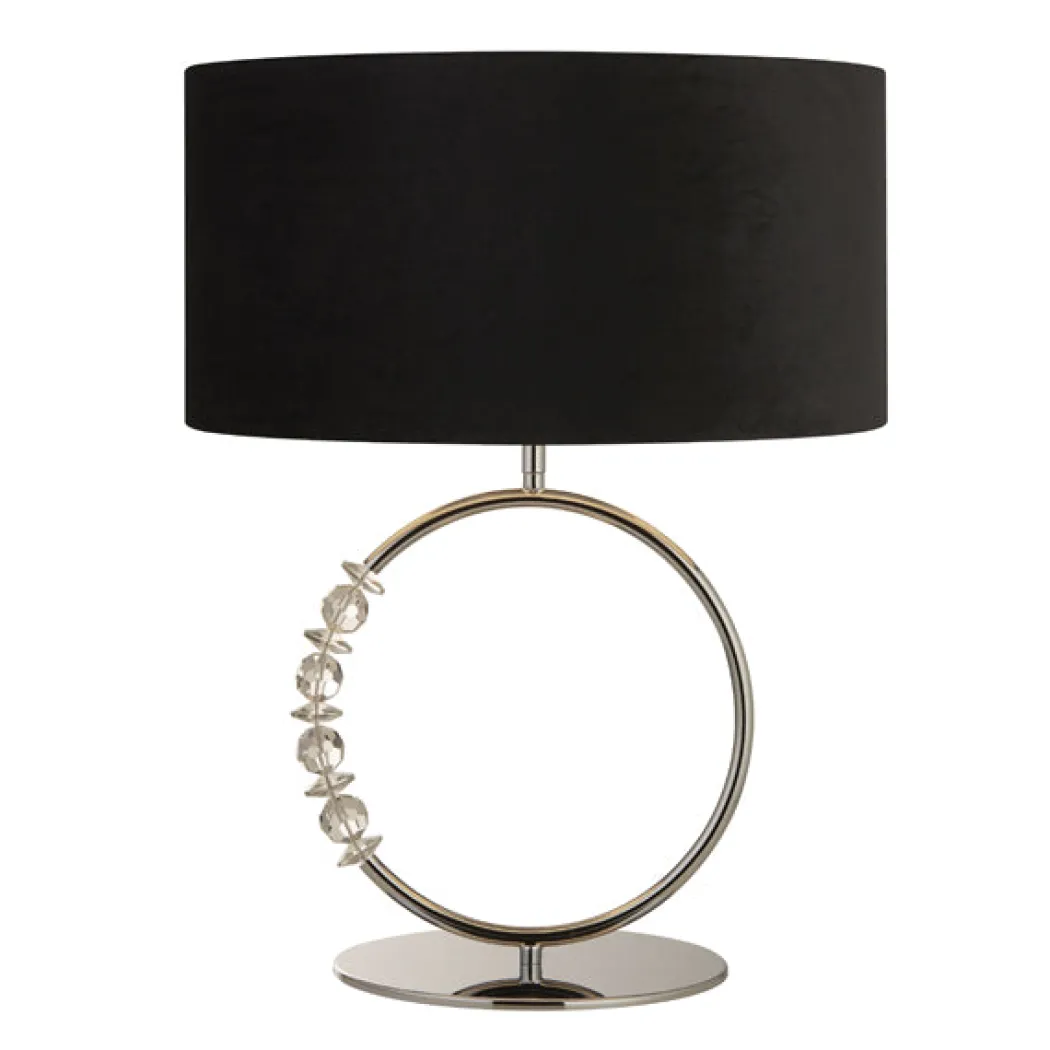 Bianca Polished Chrome & Black Table Lamp