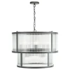 Bianka 6 Light Matte Black & Glass Pendant Ceiling Light