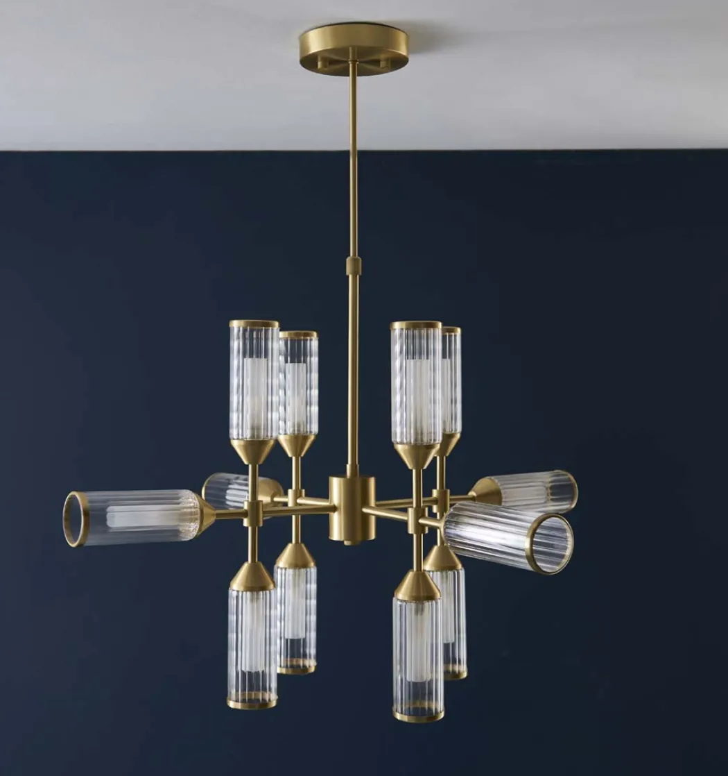 Botero 12 Light Satin Brass Ceiling Light