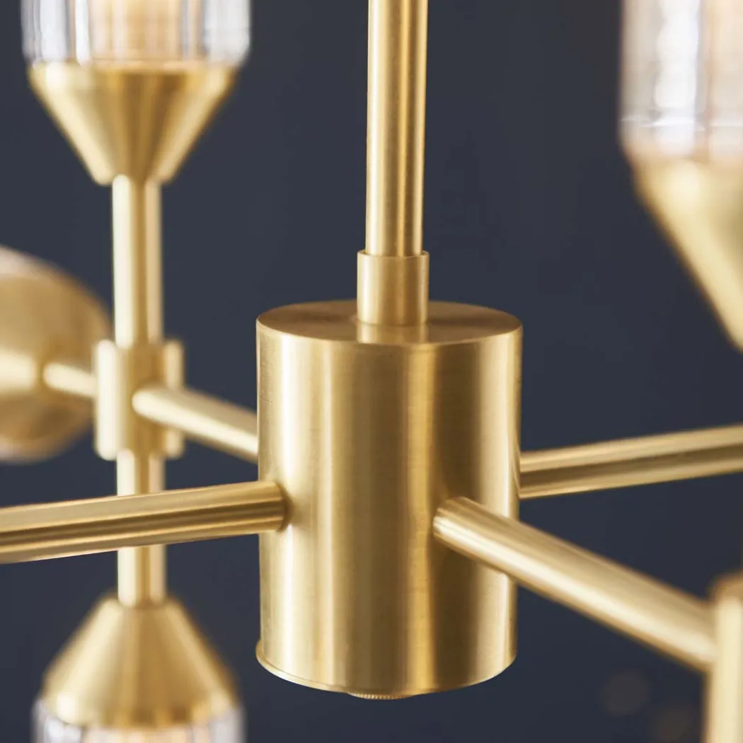 Botero 12 Light Satin Brass Ceiling Light