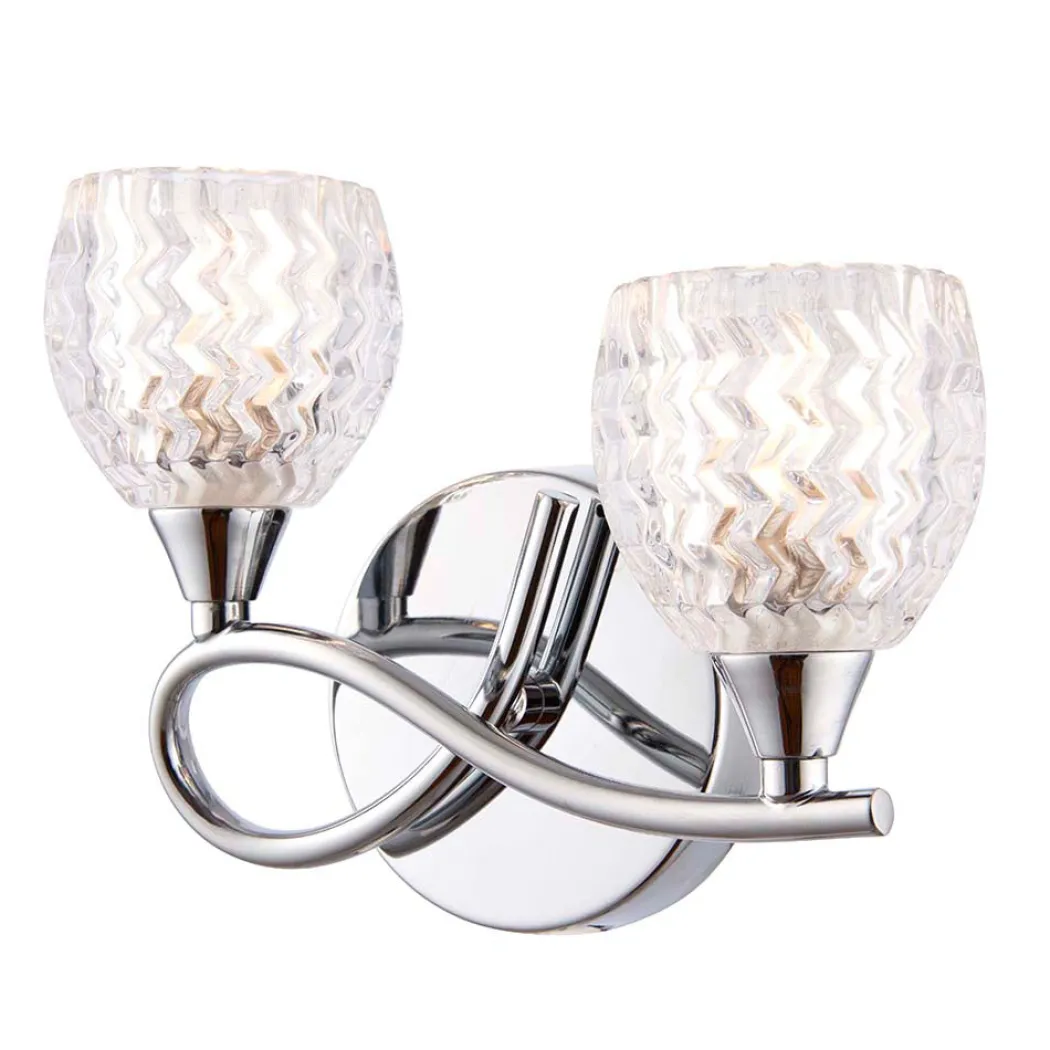 Boyer 2 Light Wall Light Polished Chrome