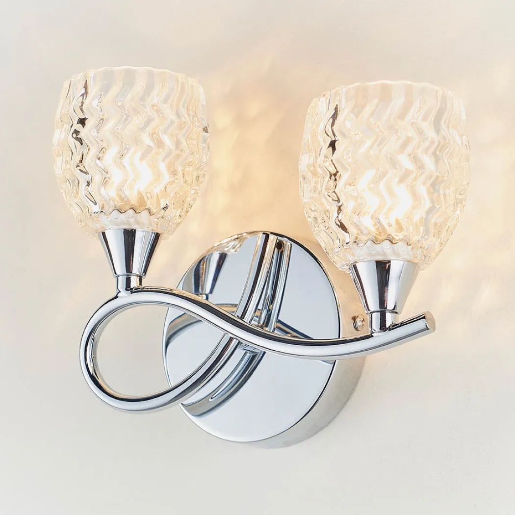 Boyer 2 Light Wall Light Polished Chrome
