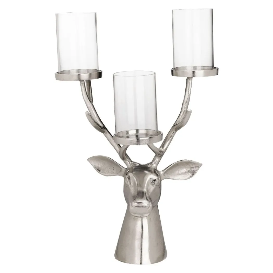 Braawe Silver Deer Multi Candle Holder