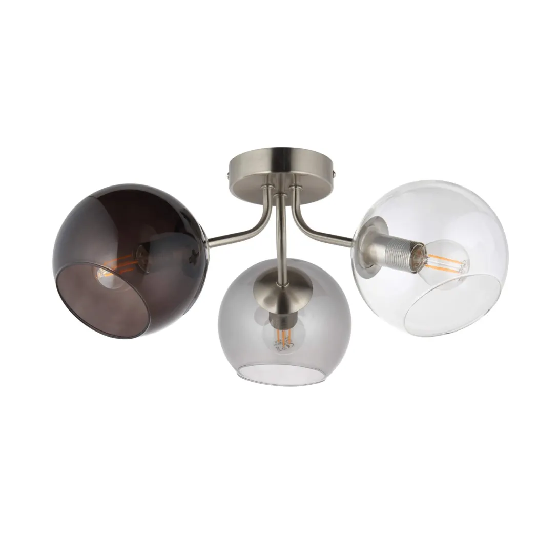 Branco 3 Light Semi-Flush Ceiling Light