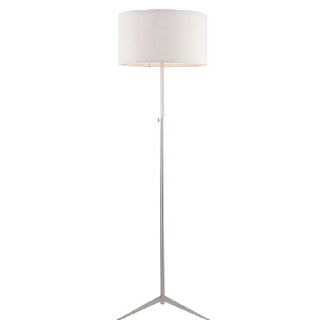 Brielle Satin Chrome Floor Lamp