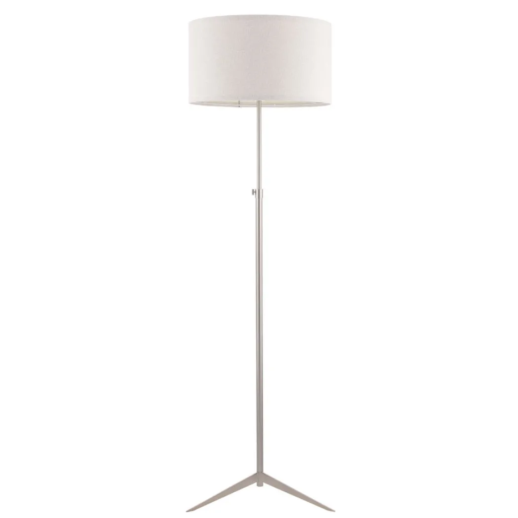 Brielle Satin Chrome Floor Lamp