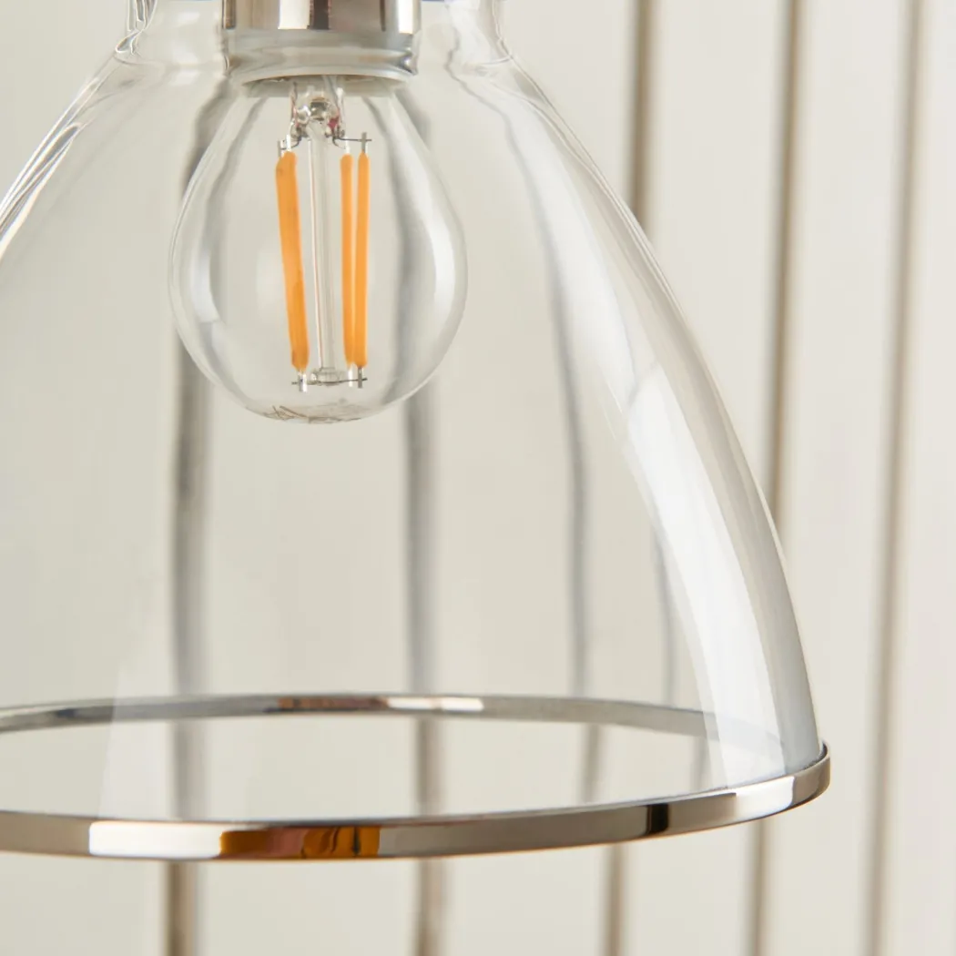 Brunswick Polished Nickel & Glass Wall Light