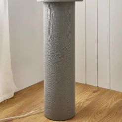 Buxton Grey Column Floor Lamp