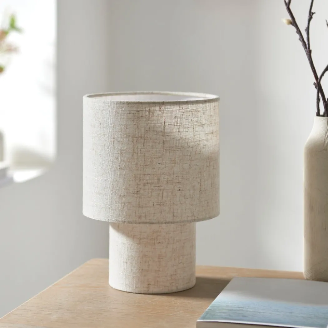 Buxton Natural Faux Linen Table Lamp
