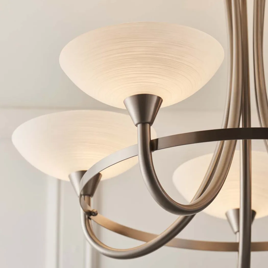 Cagney 5 Light Ceiling Light Satin Chrome