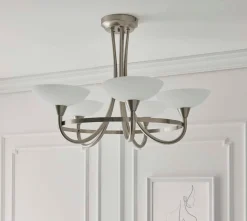 Cagney 5 Light Ceiling Light Satin Chrome