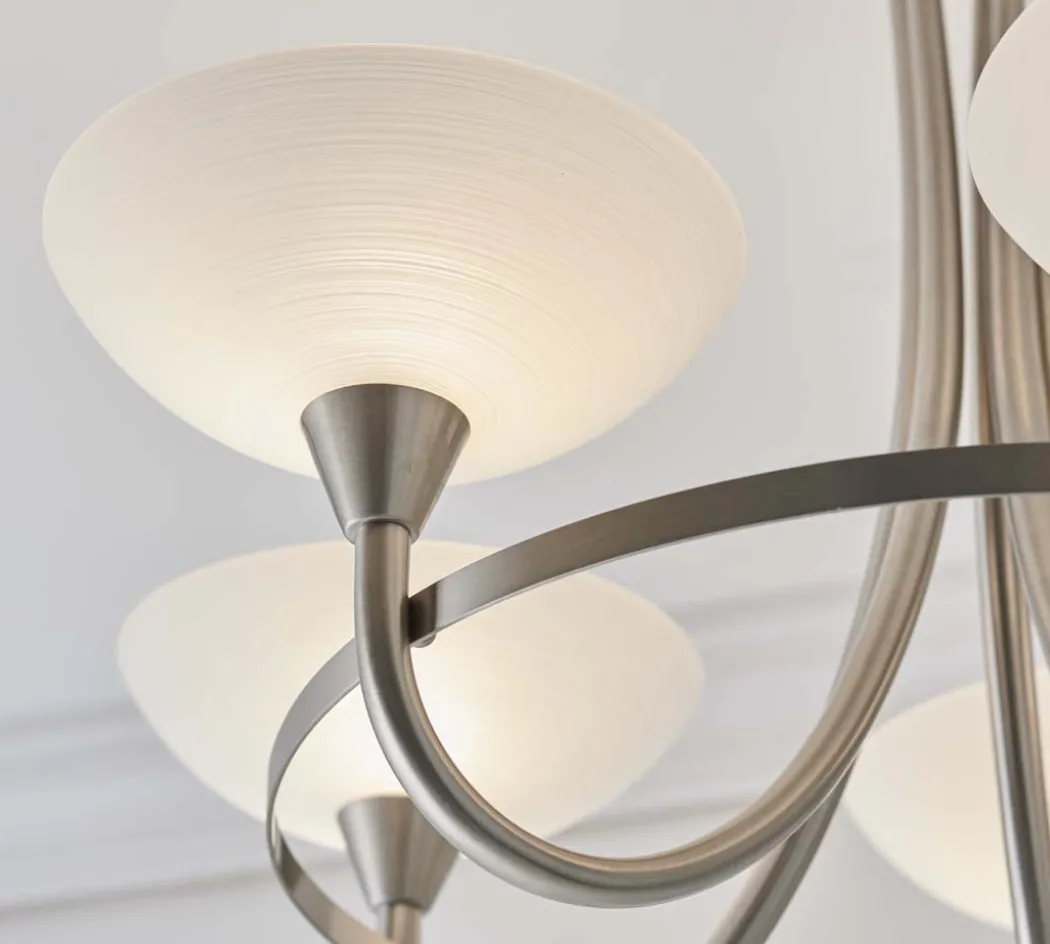 Cagney 5 Light Ceiling Light Satin Chrome
