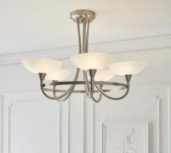 Cagney 5 Light Ceiling Light Satin Chrome