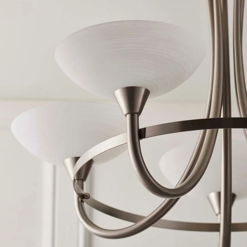 Cagney 5 Light Ceiling Light Satin Chrome