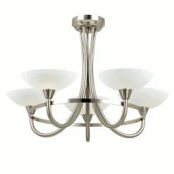 Cagney 5 Light Ceiling Light Satin Chrome