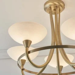 Cagney 5 Light Ceiling Light Antique Brass