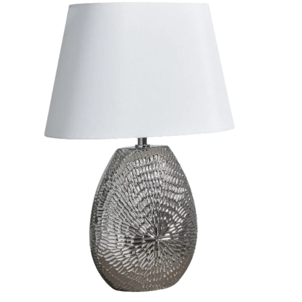 Caitlin Small Silver Ceramic Table Lamp