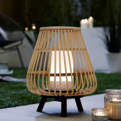 Catalina Bamboo LED Lantern