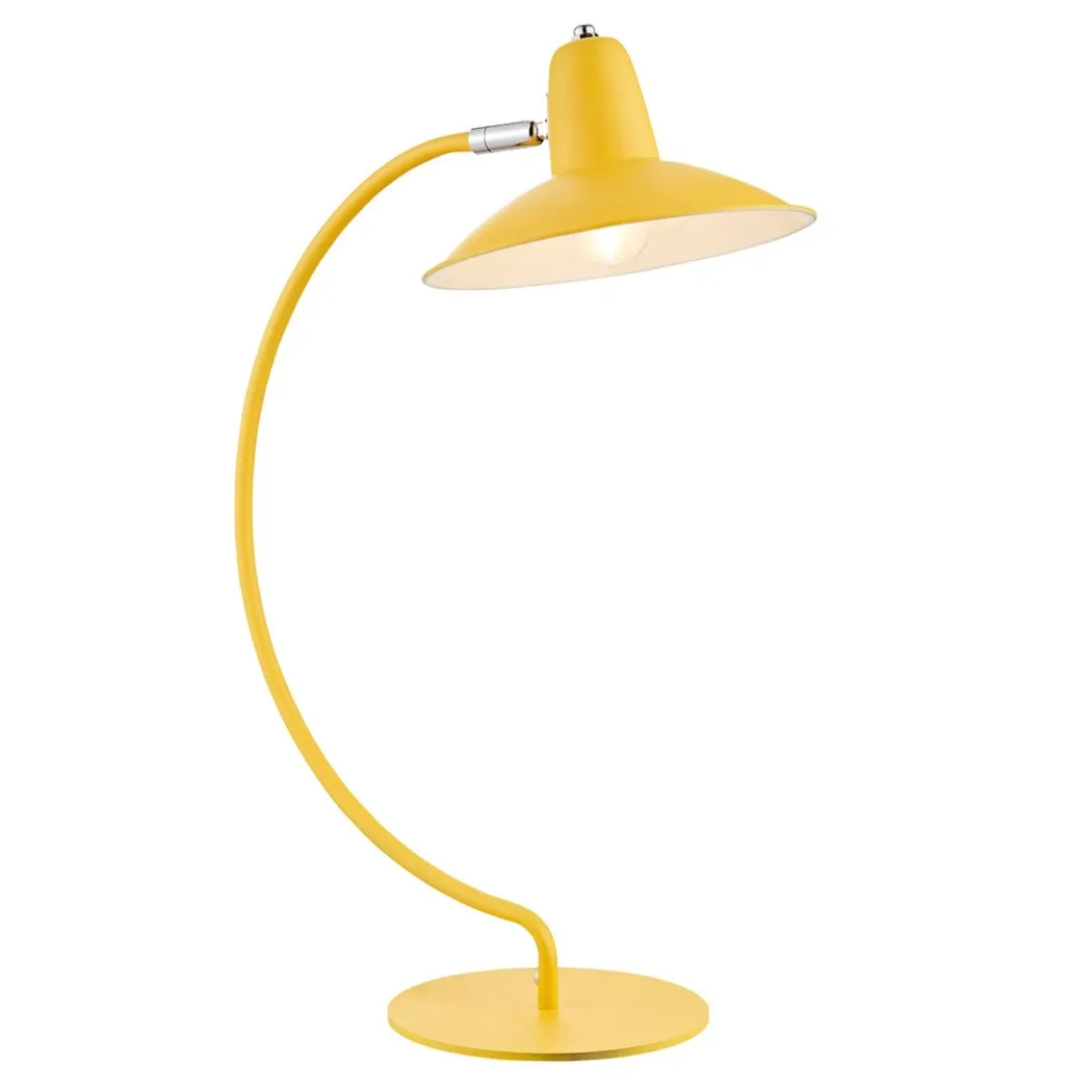 Charlie Curve Yellow Desk Table Lamp