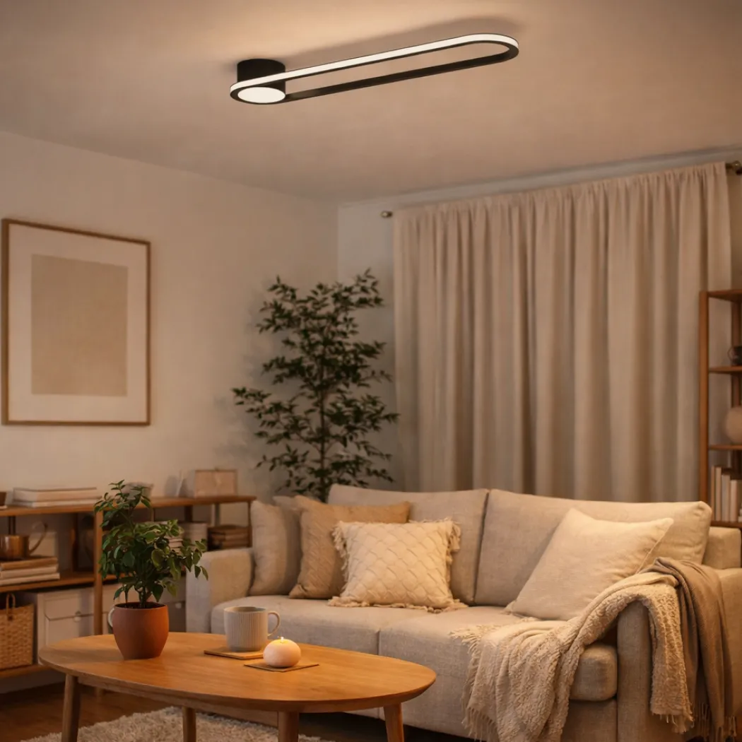 Collecorvino Black LED Flush Ceiling Light
