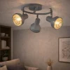 Costello Matt Grey 3 Light Ceiling Spotlight