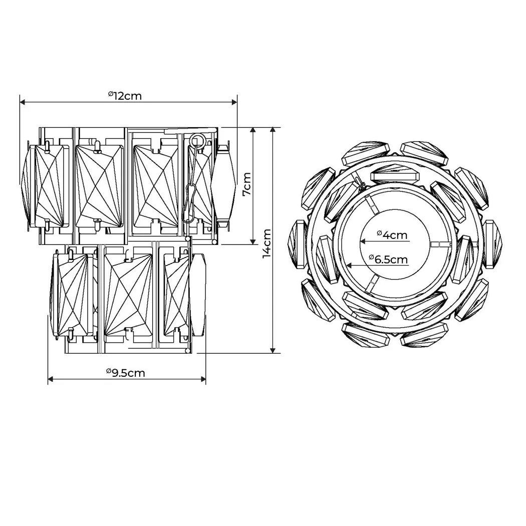 Darla Small Chrome Ceiling Light Pendant
