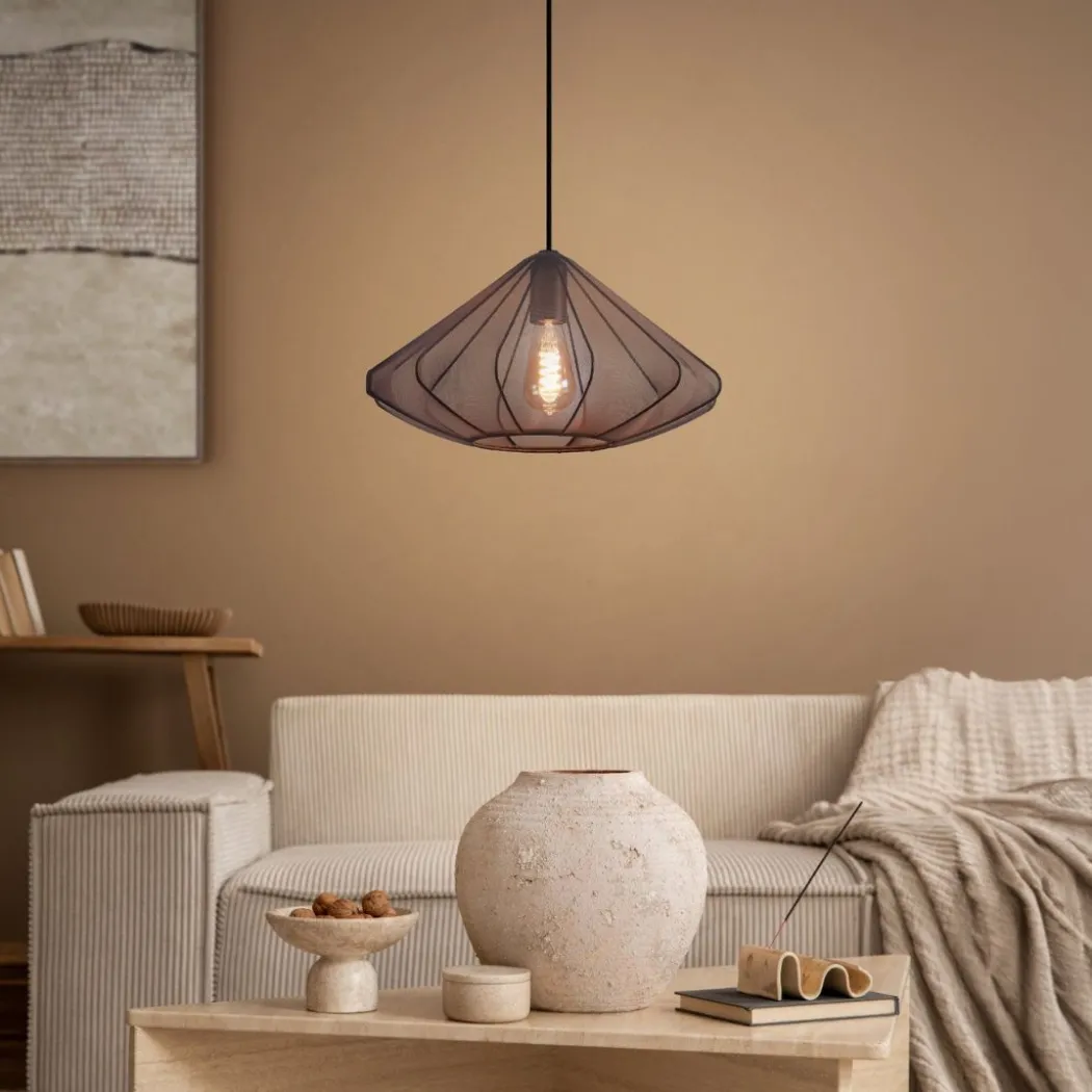 Dolwen Oval Black Mesh Pendant Ceiling Light