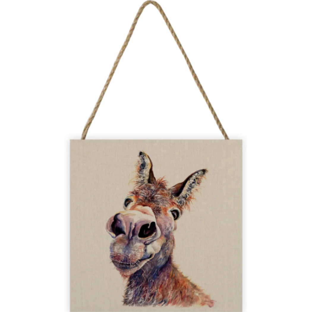 Doreen the Donkey Small Wooden Hanging Block