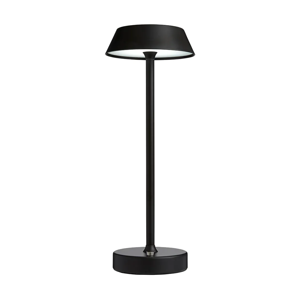 Energize Black LED Rechargeable Desk Table Lamp with Touch Sensor