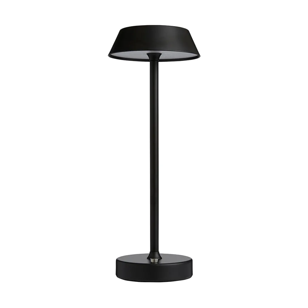 Energize Black LED Rechargeable Desk Table Lamp with Touch Sensor
