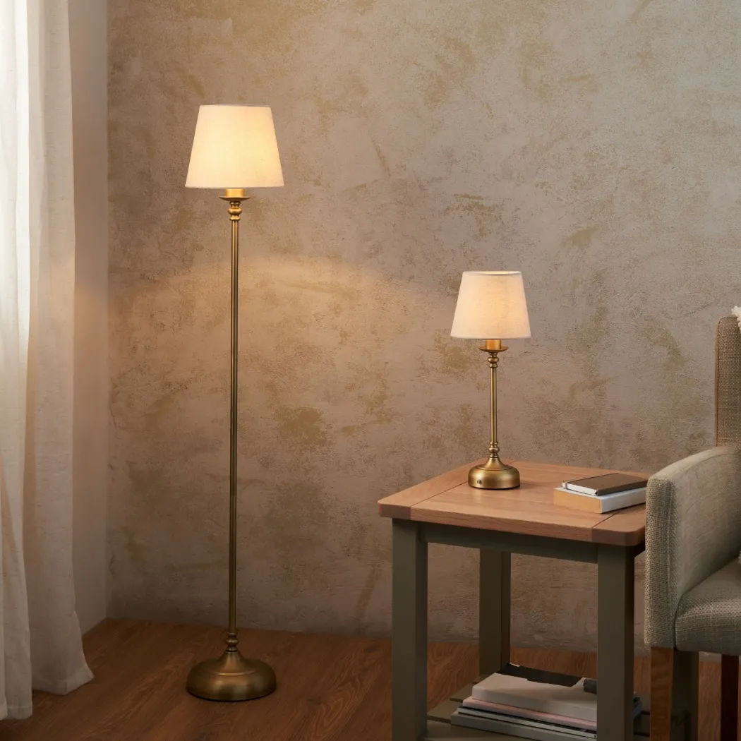 Fable Antique Brass LED Rechargeable Touch Table Lamp