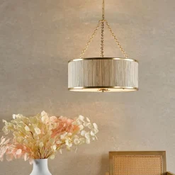Fenella 5 Light Gold Pendant Ceiling Light