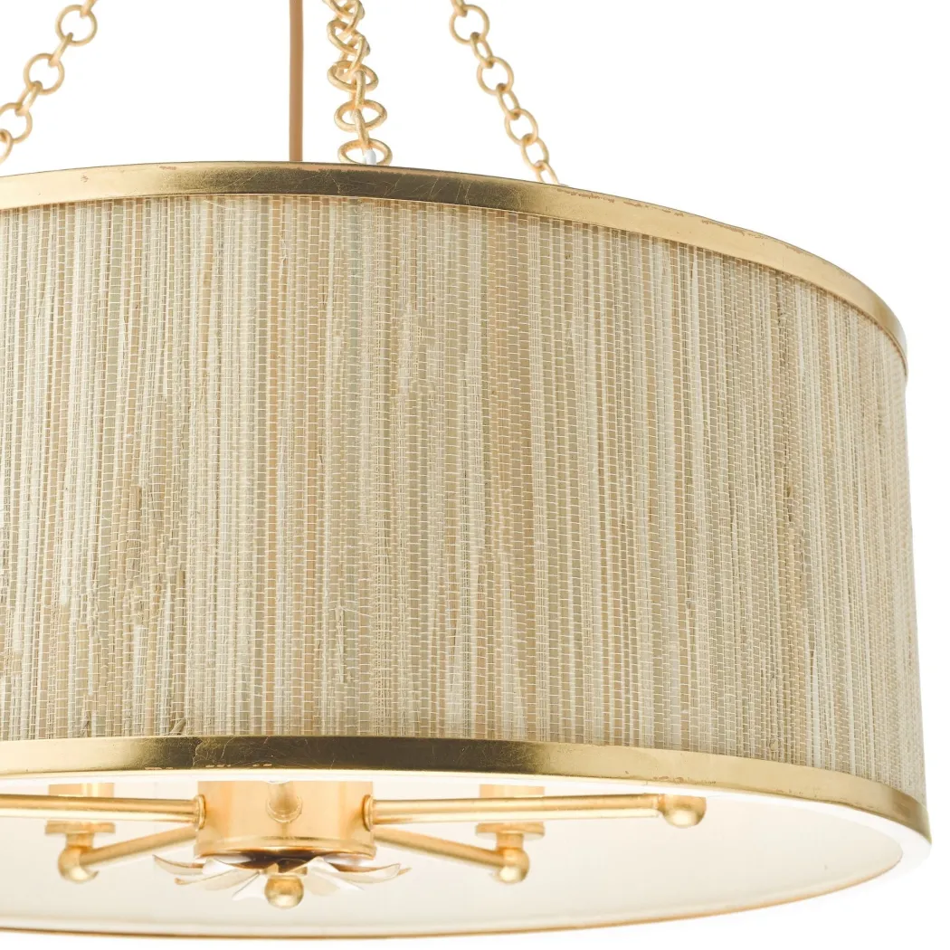 Fenella 5 Light Gold Pendant Ceiling Light